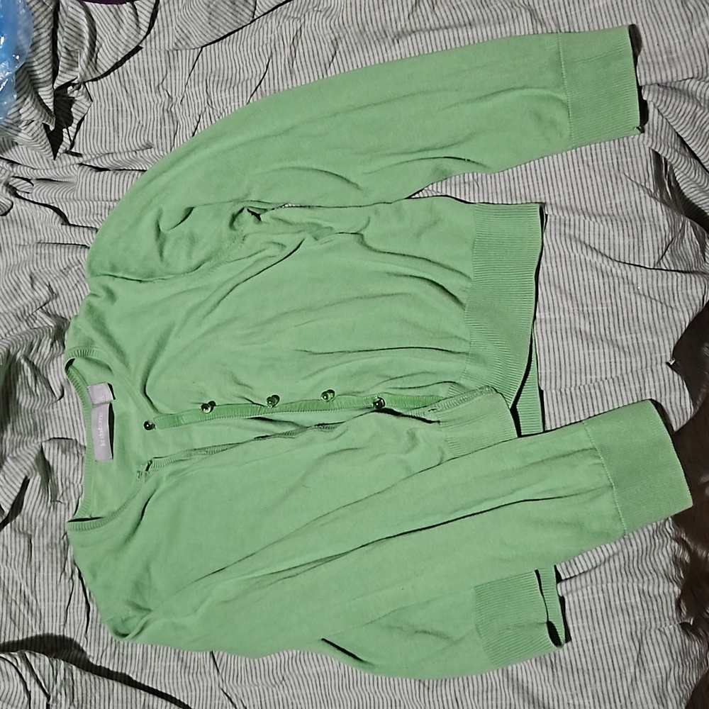 Green cardigan